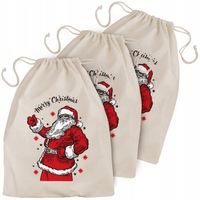 Worek BAWEŁNIANY z MIKOŁAJEM na prezenty ŚWIĘTA