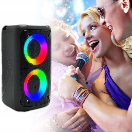 Głośnik Bluetooth Boombox Mobilny USB RADIO LED Bezprzewodowy Przenośny MP3 na Arena.pl