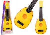 Ukulele dla dzieci 15 gitara 4-strunowa żółta motyw ananasa zabawka
