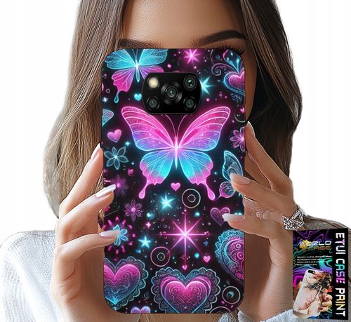 ETUI DO XIAOMI POCO X3 - KOLOROWY MOTYLEK SERCE MODNE WZORY CASE na Arena.pl
