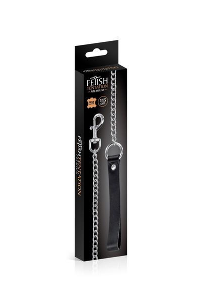 Metal Leash With Cow Leather Wrist zdjęcie 2