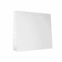 Torba laminowana  38 x 10 x 35 cm, biała błysk