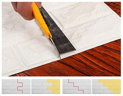 x10 PANELE ŚCIENNE SAMOPRZYLEPNE KAMIEŃ CEGŁA TAPETA MUR IMITACJA 3D SALON na Arena.pl