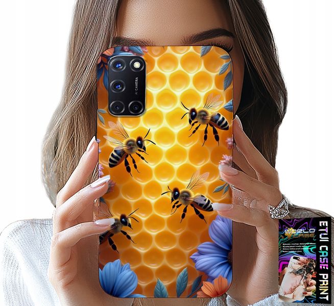 ETUI DO OPPO A52 - PSZCZOŁY UL PLASTER MIODU PLECKI CASE zdjęcie 1