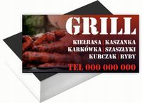 Wizytówki firmowe 100szt WIELE RÓŻNYCH WZORÓW do wyboru KIEŁBASA Z GRILLA