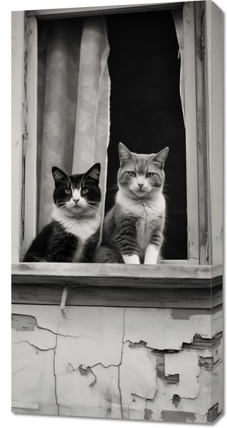 Obraz 50x100cm Para w Oknie zdjęcie 1