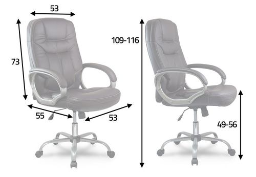 Skórzany fotel z mikrosiatką Sofotel 518B czarno-brązowy na Arena.pl