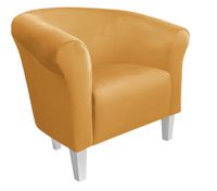 Fotel Milo nogi białe miodowy MG15