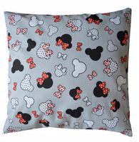 Poszewka poduszka bawełna Myszka Minnie czerw szar
