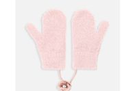 Rękawiczki BABY futerkowe jednopalczaste brudny róż XS 13cm