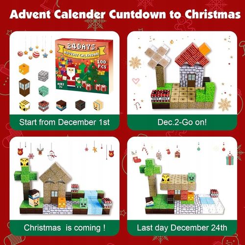 Kalendarz Adwentowy Minecraft - Minecraft Advent Calendar klocki figurki na Arena.pl