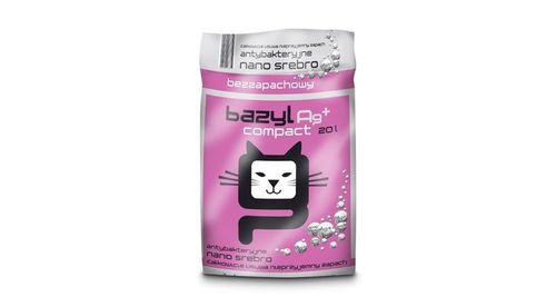 Bazyl Ag+ Compact Superchłonny żwirek bentonitowy dla kota 20L na Arena.pl