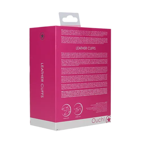 ouch! skorzane mankiety regulowane z futerkowym wykończeniem czarne na Arena.pl