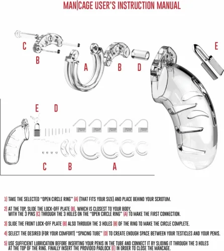 man|cage system blokujący 9 cm poliwęglanowy, regulowany rozmiar na Arena.pl