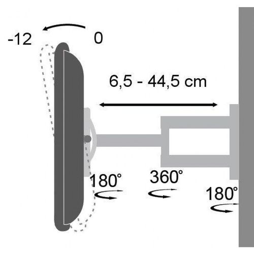 Uchwyt ścienny Techly 19"-37", 25kg obrotowy na Arena.pl