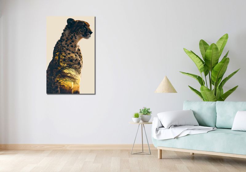 Obraz 60x100cm Gepard Duch Sawanny zdjęcie 2