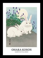 Plakat 13x18cm Design Rabbits, Koson Vintage do Salonu