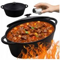 BRYTFANNA ŻELIWNA GĘSIARKA DUŻA DO PIECZENIA 4,5L DO PIEKARNIKA NA INDUKCJĘ