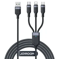 kabel joyroom s-a18 3w1 3,5a usb-a - lightning+usb-c+microusb 1,2m