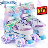 KLASYCZNE WROTKI DLA DZIECI Z PODŚWIETLANE KÓŁKA 4 ROZMIAR REGULOWANE