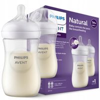 Butelka do karmienia Avent Natural 260 ml 2 sztuki smoczek response 1m+