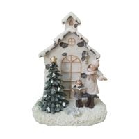 ozdoby świąteczne DKD Home Decor Żywica Dom (16,5 x 9 x 21 cm) (2 Sztuk)