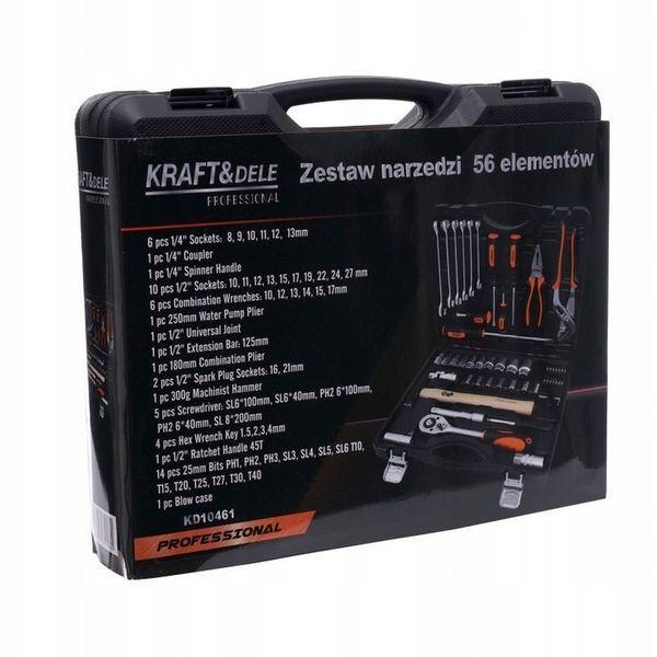 ZESTAW NARZĘDZI KLUCZY BITÓW CR-V WALIZKA 56 EL zdjęcie 10