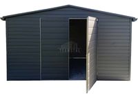 Schowek domek ogrodowy 4,5x3,5m Brama dwuskrzydłowa antracyt rynny TS848