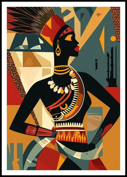 Plakat 68x98cm Afrykańska Mozaika zdjęcie 3