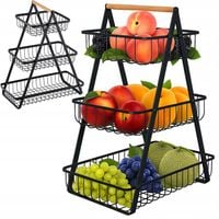METALOWY KOSZ KOSZYK NA OWOCE WARZYWA TRZYPOZIOMOWY LOFT STOJAK PATERA