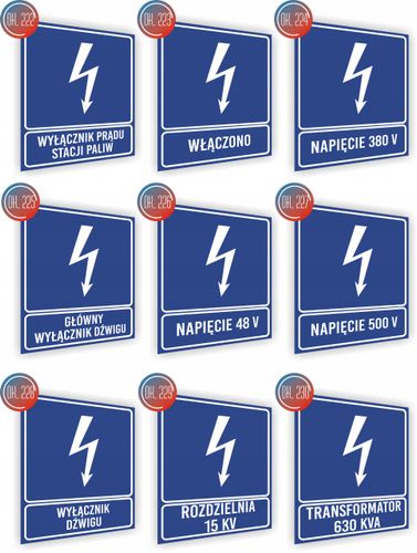 Tabliczka informacyjna Wyłącznik nadruk 20x15 cm dużo wzorów na Arena.pl