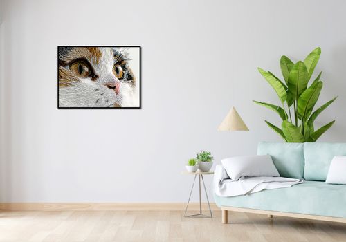 Plakat 80x60cm Nitkowany Kot na Arena.pl