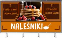 BANER REKLAMOWY 130x80cm duży wybór wzorów NALEŚNIKI NALEŚNIKARNIA