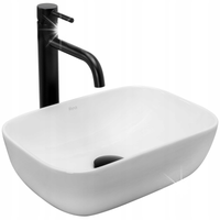 UMYWALKA NABLATOWA PROSTOKĄTNA GŁĘBOKA BIAŁA REA BELINDA MINI WHITE 36 cm