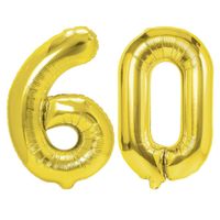 Balony foliowe liczba 60 złoty 100 cm