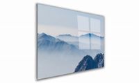 OBRAZ NA SZKLE PROSTOKĄTNY 100x70cm 069 Góry we mgle