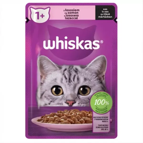 WHISKAS 85G SASZETKA ŁOSOŚ zdjęcie 1