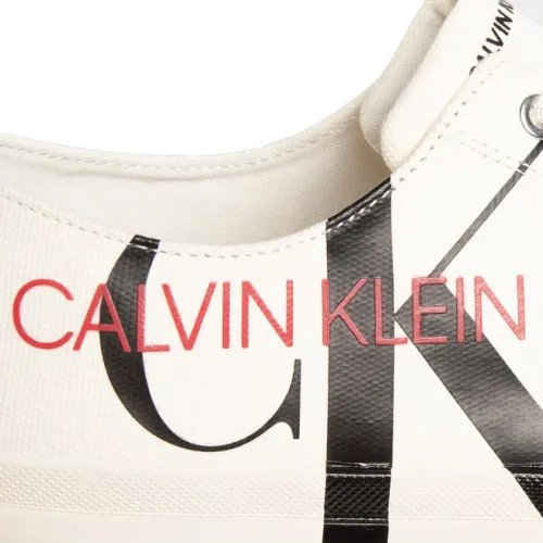 Calvin Klein Trampki męskie - Ivano lekkie - rozmiar 44 - białe, tkanina na Arena.pl