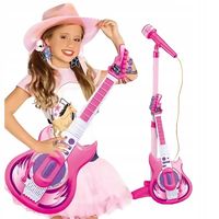 GITARA ELEKTRYCZNA MIKROFON STATYW DLA DZIECI MP3