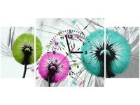 60CM 40CM ZEGAR OBRAZ KOLOROWE DMUCHAWCE DRUK PŁÓTNO RAMA