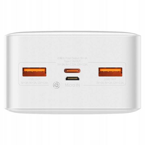 BASEUS POWERBANK 30000MAH 2X USB USB-C 20W WYŚWIETLACZ LCD QC PD 5V 3A na Arena.pl