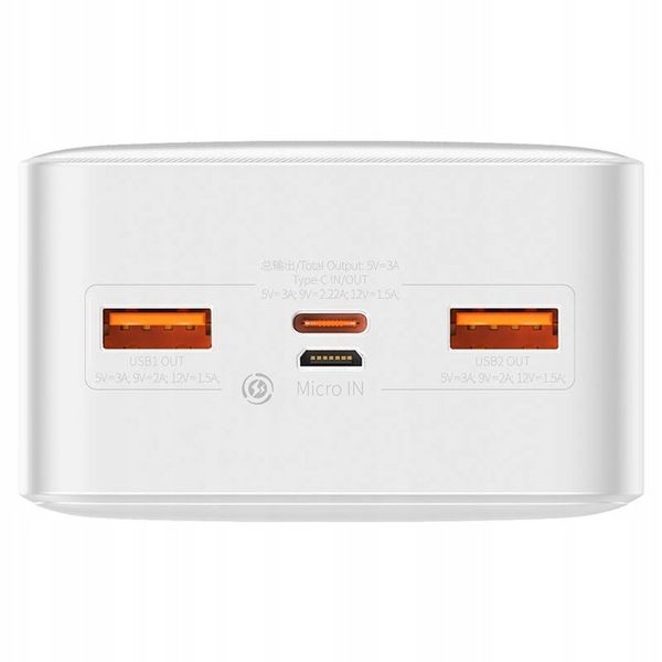 BASEUS POWERBANK 30000MAH 2X USB USB-C 20W WYŚWIETLACZ LCD QC PD 5V 3A zdjęcie 9
