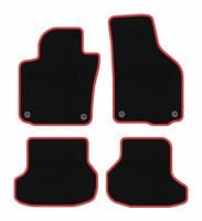 Dywaniki welurowe CARLUX-RED do VW Golf VI Cabrio 2011-2016 czarne