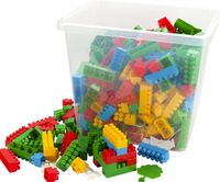 Klocki konstrukcyjne Qulki 500 elementów plastikowe wielokolorowe