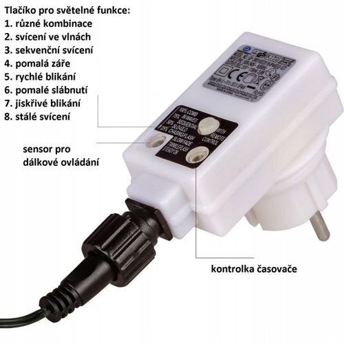 Świąteczna kurtyna 5 gwiazdek, oswietlenie 61 LED, ciepła biel+ pilot na Arena.pl