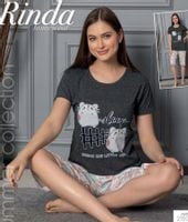 Wygodna piżama damska z krótkim rękawem L