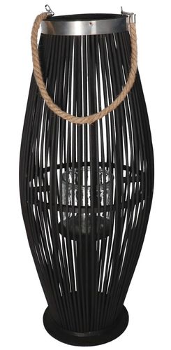 LAMPION BAMBUSOWY RATTANOWY LATARNIA 70 CM CZARNY na Arena.pl