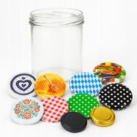 Słoik szklany prosty 350 ml na pasztet miód przetwory mięso + zakrywka