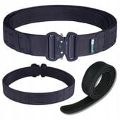 PAS TAKTYCZNY MILITARNY WOJSKOWY MOLLE PODWÓJNY CZARNY STRZELECKI