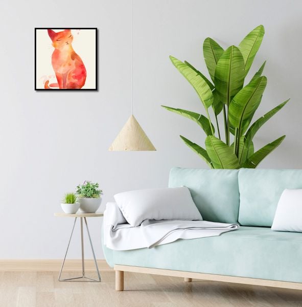 Plakat 40x40cm Akwarelowy Kot zdjęcie 4